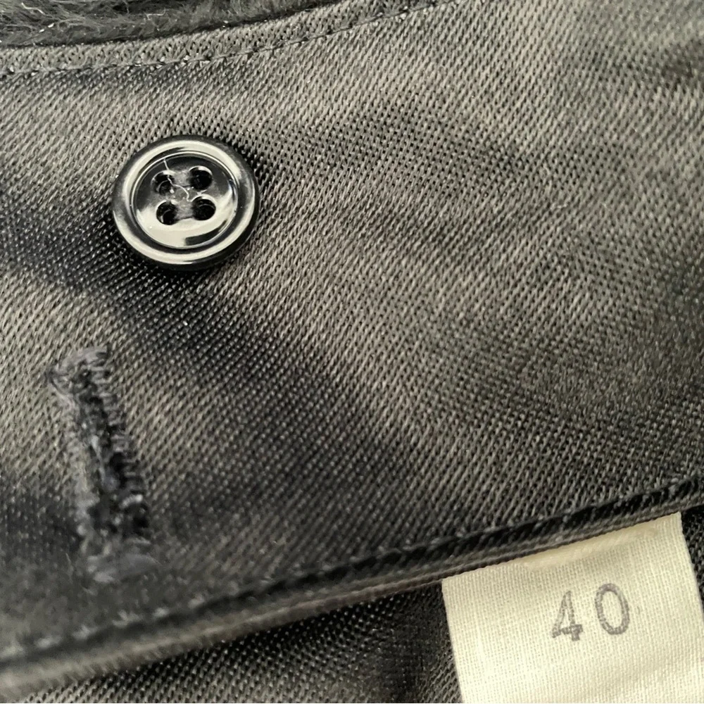 VINTAGE Black FAUX FUR COLLAR With Button Closure